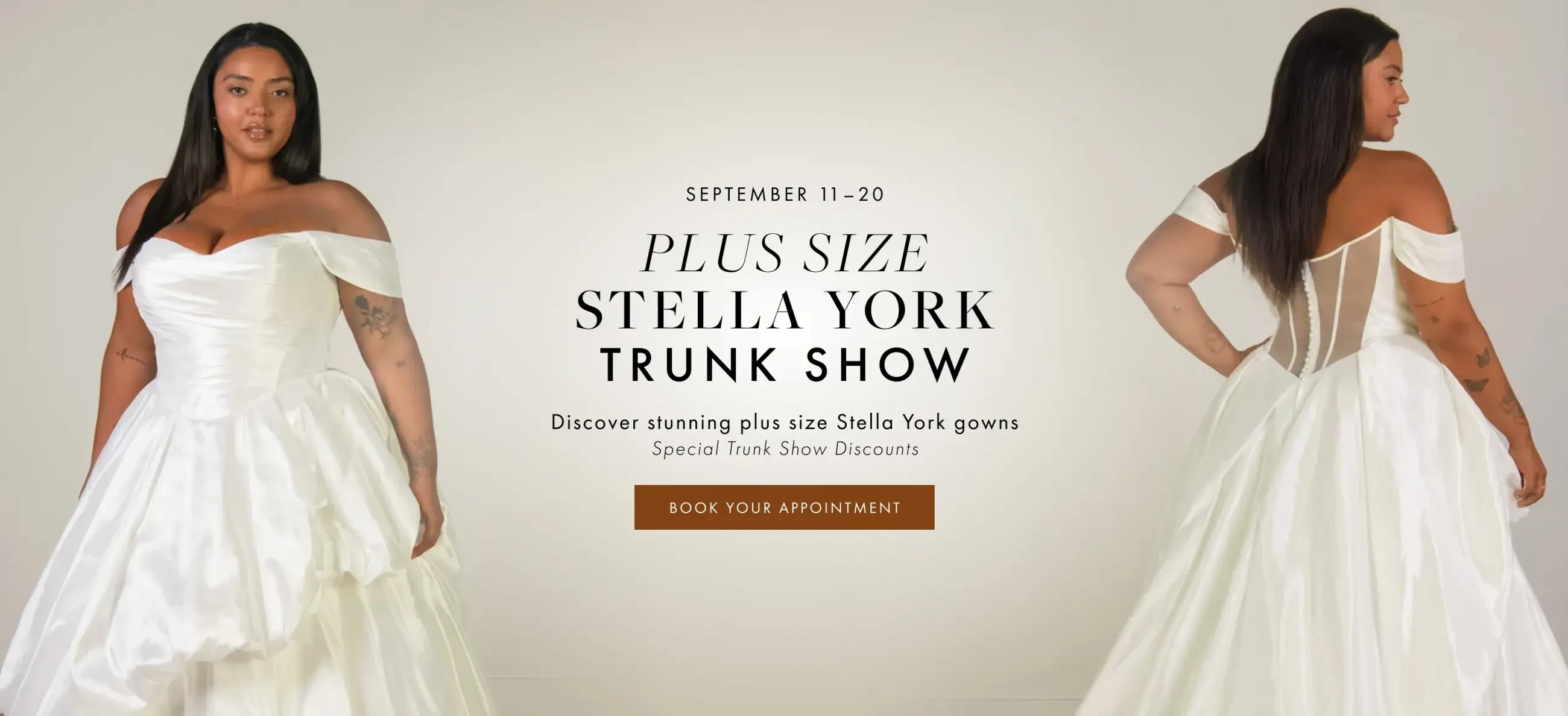 Plus Size Stella York Trunk Show Desktop Banner