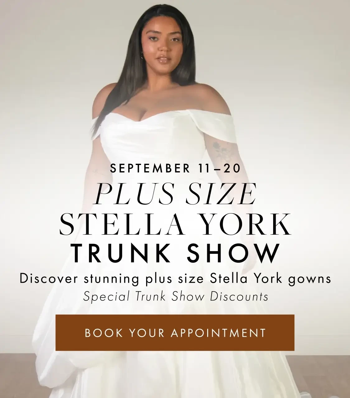 Plus Size Stella York Trunk Show Mobile Banner